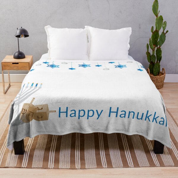 Item preview, Happy Hanukkah Greeting with Decorations, Menorah and dreidels designed and sold by sigdesign.