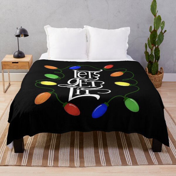 Item preview, Let’s Get Lit, Christmas Lights, Funny Drinking Design 2 designed and sold by Gsallicat.