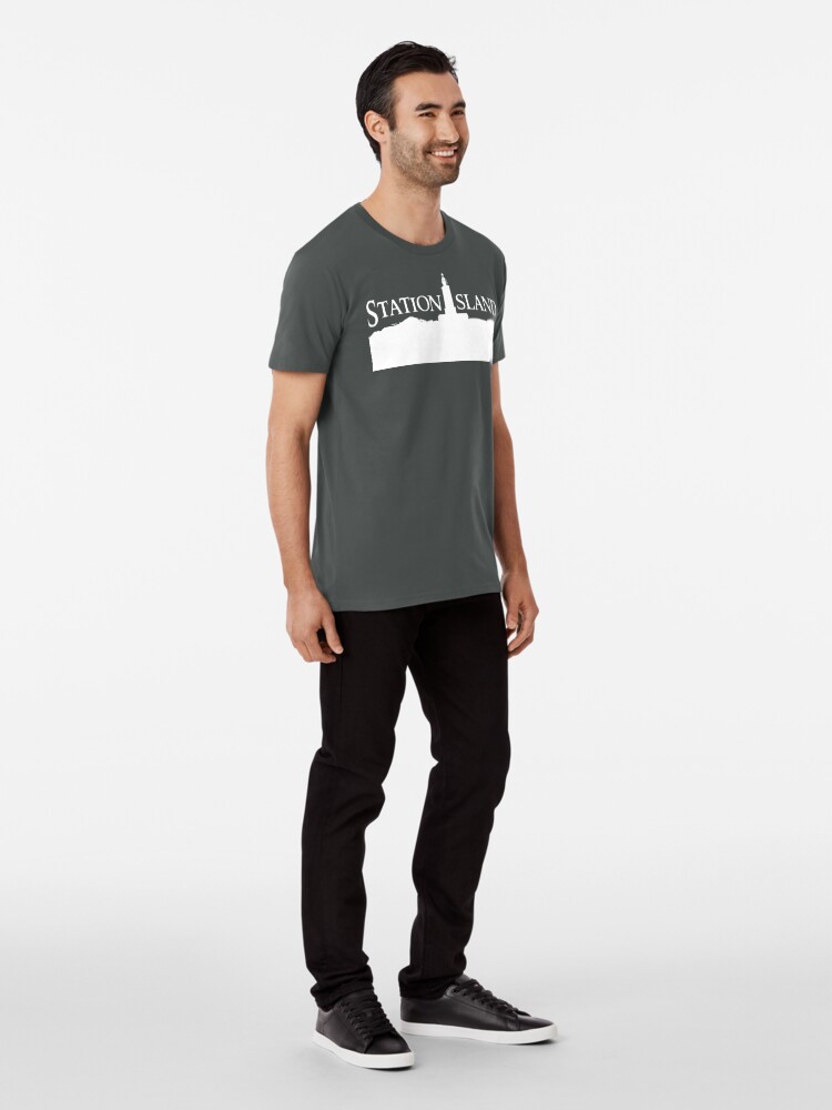 Alternate view of Station Island - Logo White Premium T-Shirt