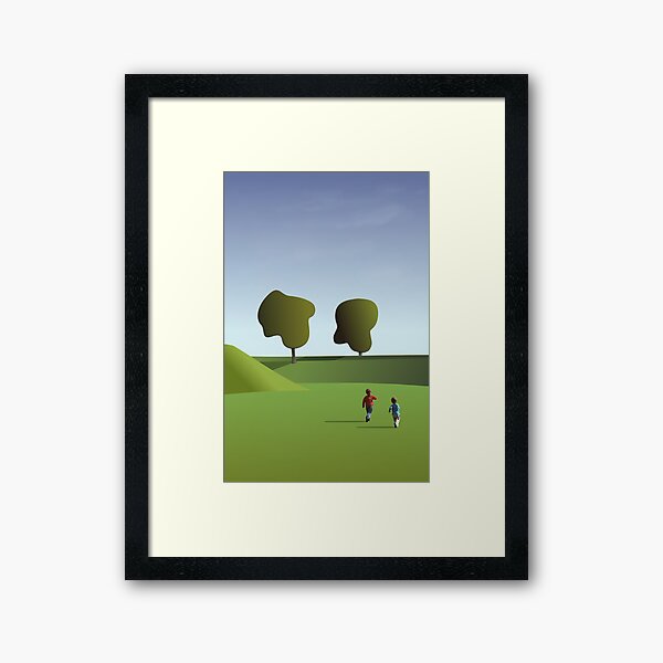 Kidz love to run in Copenhagen... Framed Art Print