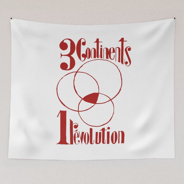 Item preview, Paris Revolt, May 68: '3 CONTINENTS, 1 REVOLUTION': The Original in Deep Red on White designed and sold by Day Chapman.
