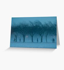 Winter Scene The Meadows Edinburgh Scotland UK Greeting Card