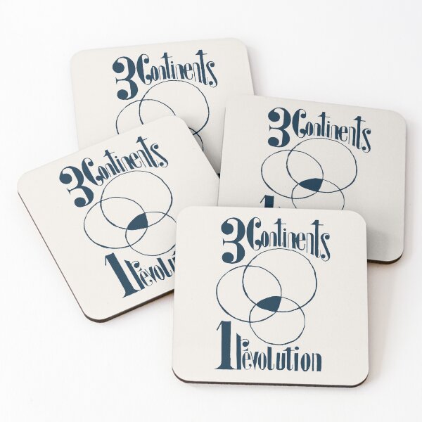 Item preview, ! Paris Revolt, May 68: '3 CONTINENTS, 1 REVOLUTION': The Original in Darkest Blue on Bone Grey designed and sold by Day Chapman.