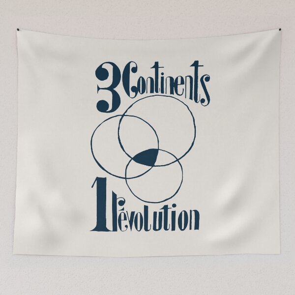 Item preview, ! Paris Revolt, May 68: '3 CONTINENTS, 1 REVOLUTION': The Original in Darkest Blue on Bone Grey designed and sold by Day Chapman.