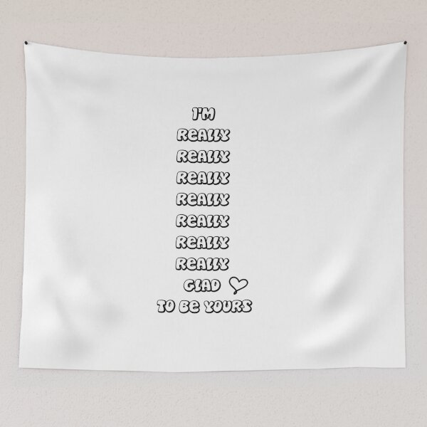 Item preview, I'm really really really really glad to be yours Valentine romantic love quote typography designed and sold by vanessavolk.