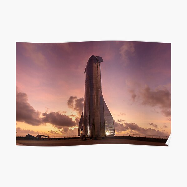 SpaceX Starship at Dusk (8K resolution) Poster