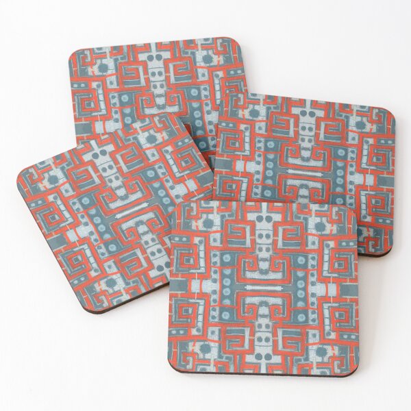 Item preview, Meanders, Abstract Pattern, Grey Orange designed and sold by Julia Khoroshikh.