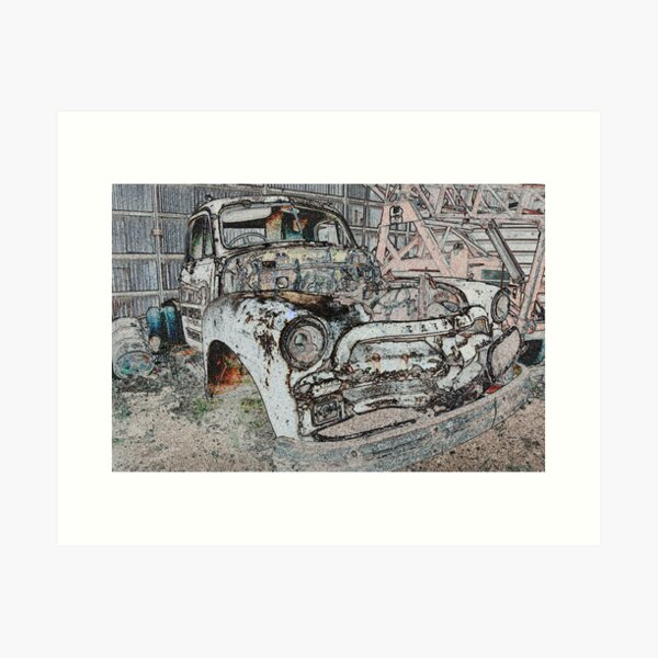 Ye Old Taxi Truck Art Print