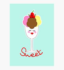 Cute Fun Ice Cream Sundae Sweet Photographic Print