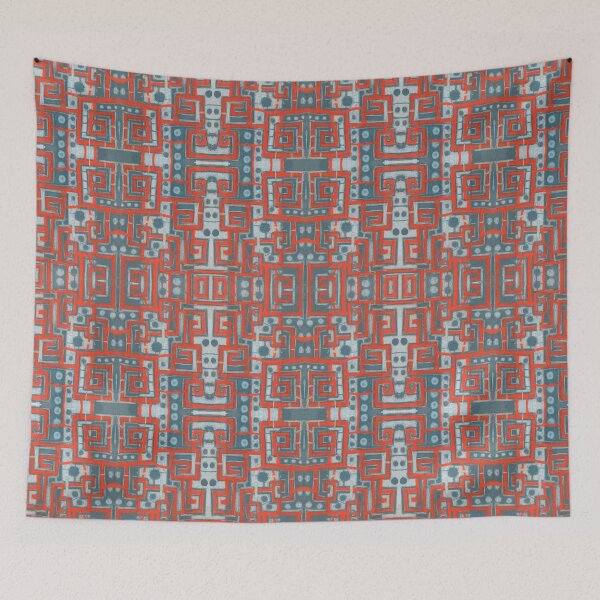 Item preview, Meanders, Abstract Pattern, Grey Orange designed and sold by Julia Khoroshikh.