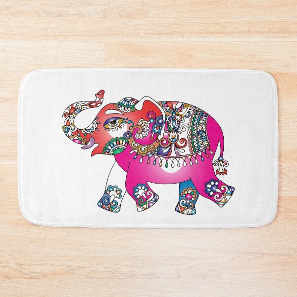 Item preview, Pink Ornamental Elephant designed and sold by MOBpubdesign.