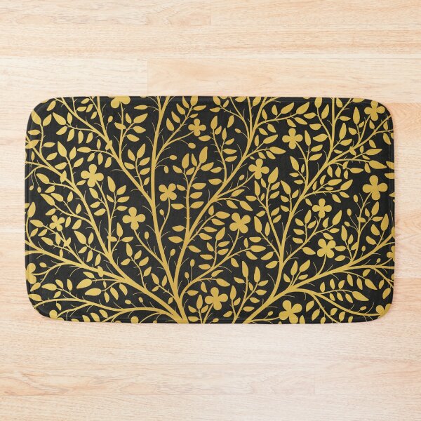 Item preview, Floral tree silhouette pattern in black and gold designed and sold by HannaPaulina.