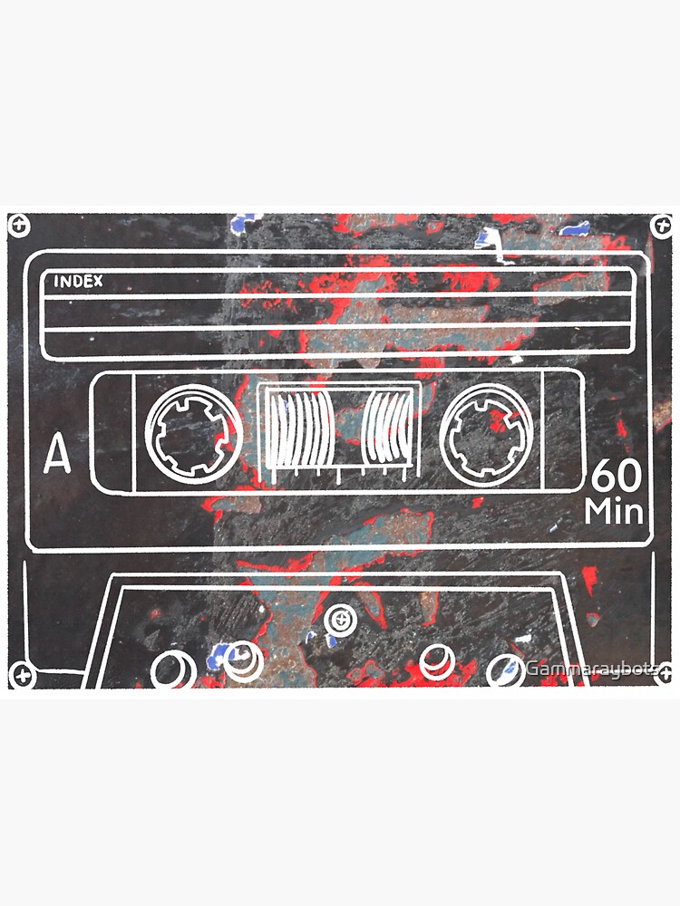 "popart tape cassette graffiti " Sticker by Gammaraybots Redbubble