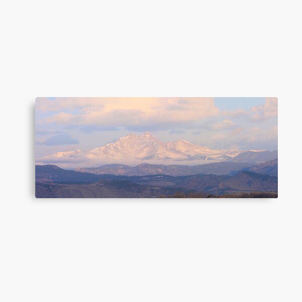  Meeker and Longs Peak Twin Peaks Panorama Color Image Canvas Print