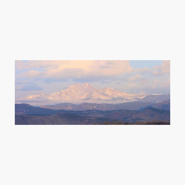 Meeker and Longs Peak Twin Peaks Panorama Color Image Photographic Print