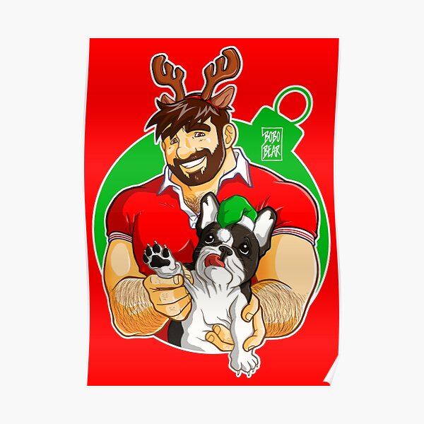 XMAS - ADAM LIKES FRENCHIES - FOR RED TEE Poster