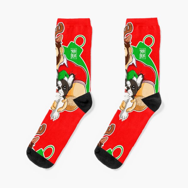 XMAS - ADAM LIKES FRENCHIES - FOR RED TEE Socks