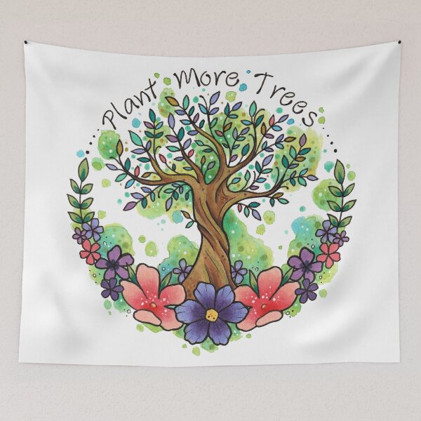 Item preview, Green Trees and Flowers Eco Design designed and sold by lornalaine.