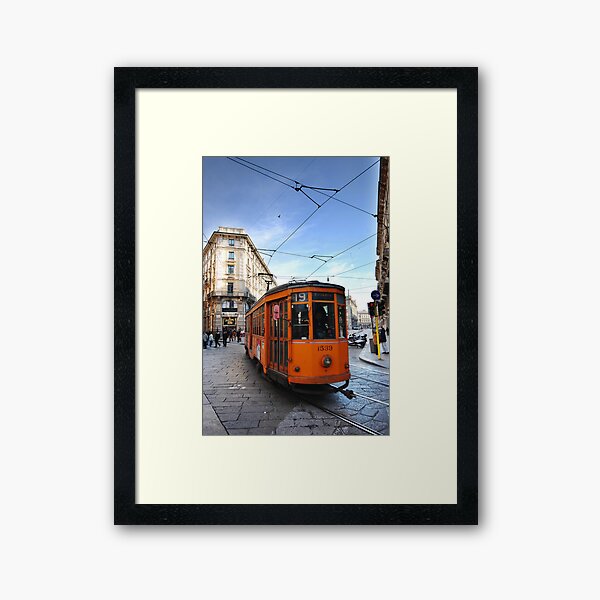 Tram in Milan Framed Art Print