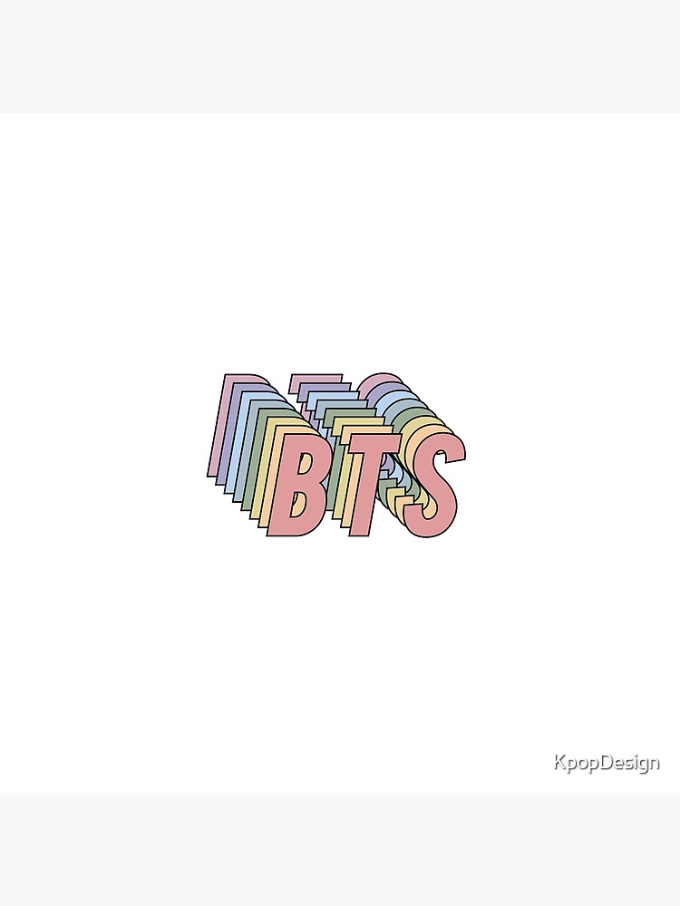 Lámina rígida «BTS colores pastel» de KpopDesign | Redbubble