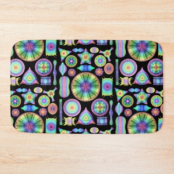 Item preview, Ernst Haeckel Rainbow Diatoms on Black designed and sold by aimeewilson.