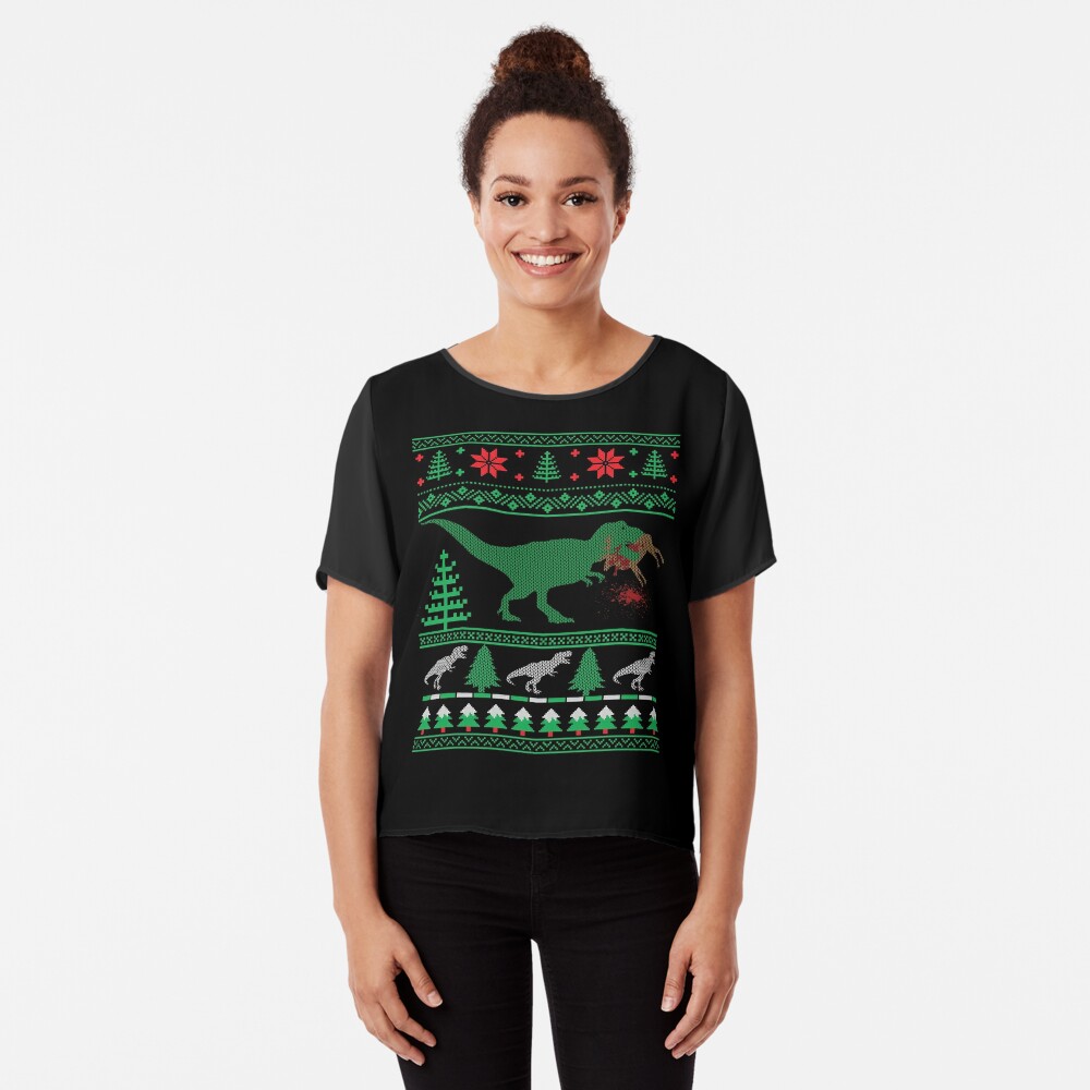 Ladies dinosaur cheap christmas jumper