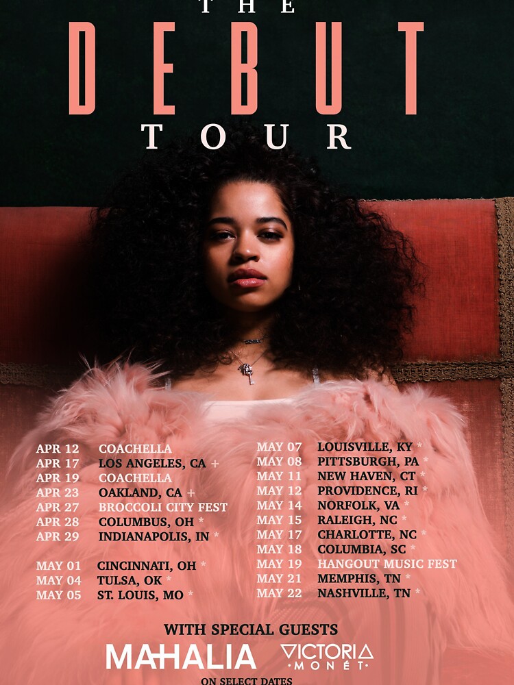 "debut ella mai tour date" Tshirt for Sale by jdjfhh47883 Redbubble