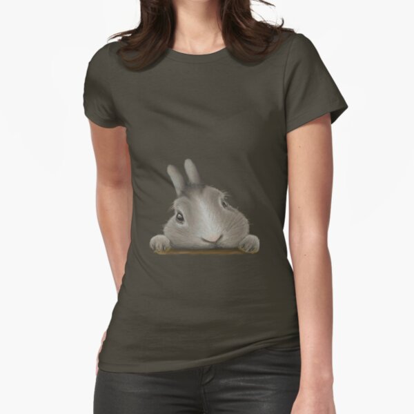 Curious Little Bunny Fitted T-Shirt