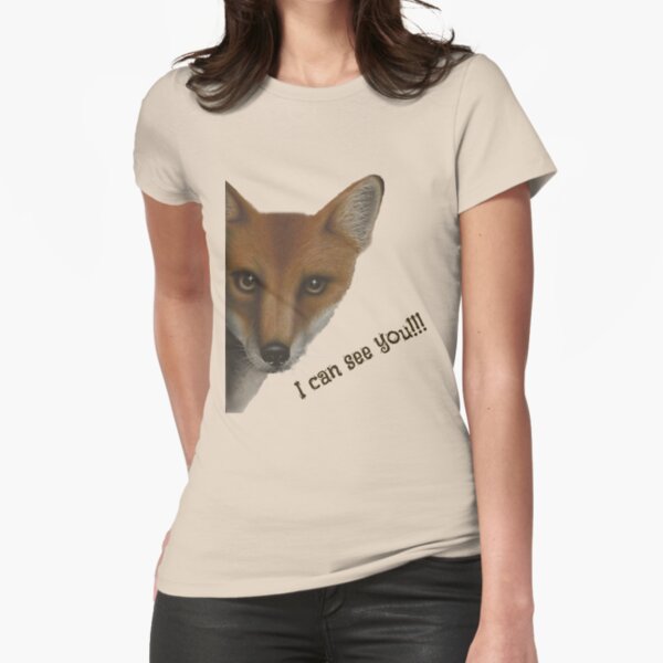 I can see you (dark text) Fitted T-Shirt