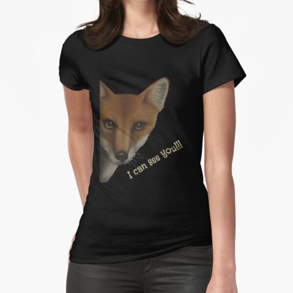 I can see you (light text) Fitted T-Shirt
