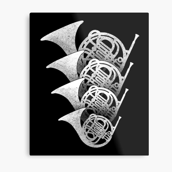 french horn Metal Print