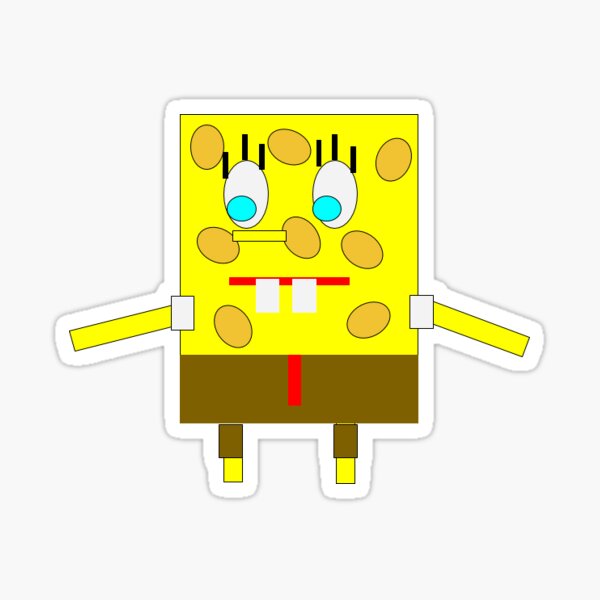 "Crackhead Spongebob" Sticker by Mfthom04 Redbubble
