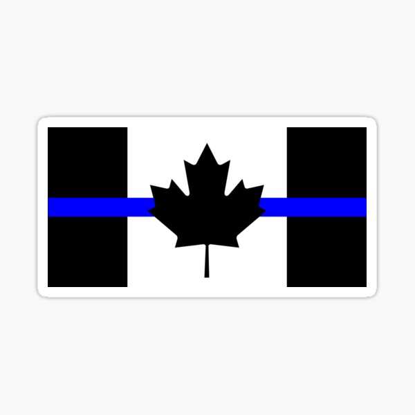 Thin Blue Line Canada Sticker By Kaiyakivell Redbubble 0160