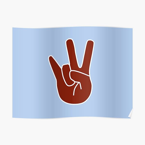 maroon-pinky-peace-sign-poster-by-gottlifid-redbubble