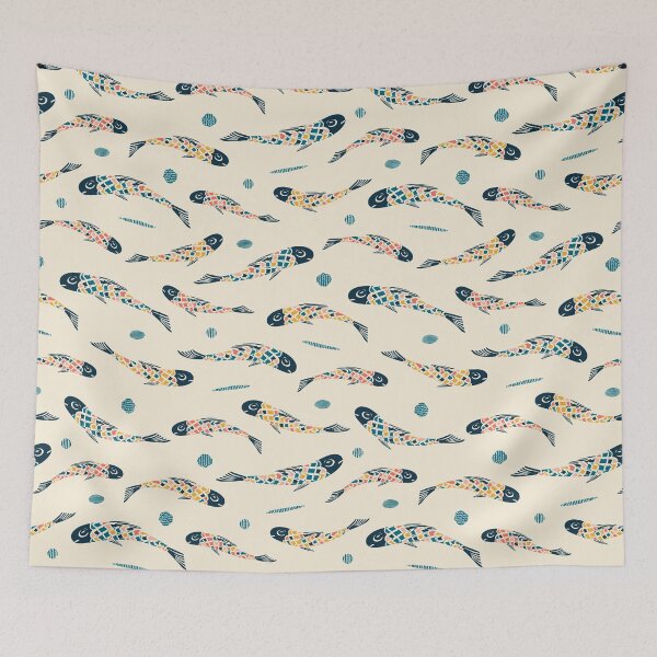 Item preview, Fishies Jumping Pattern designed and sold by rocketandindigo.