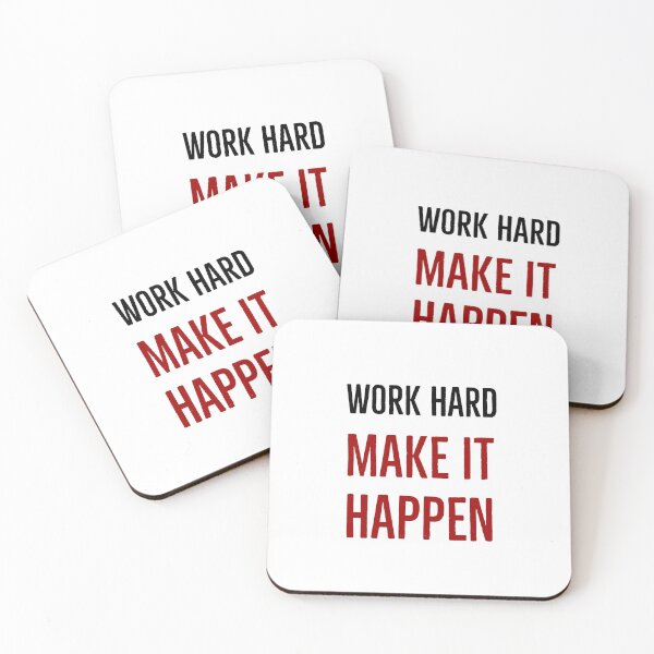 Item preview, WORK HARD - MAKE IT HAPPEN designed and sold by Inspirationmotivation.