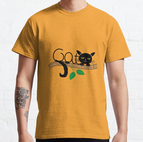 GATO DURMIENDO SOBRE UN RAMA Camiseta clásica