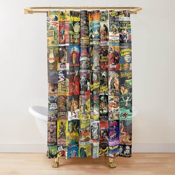 Monster Movie Posters Shower Curtain