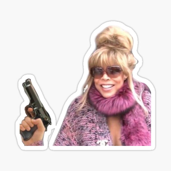 wendy gun meme Sticker