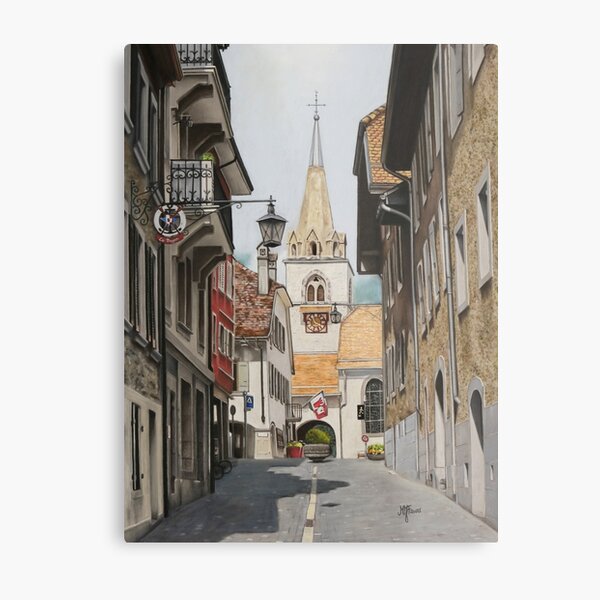 L'église de La Tour-de-Peilz Impression métallique