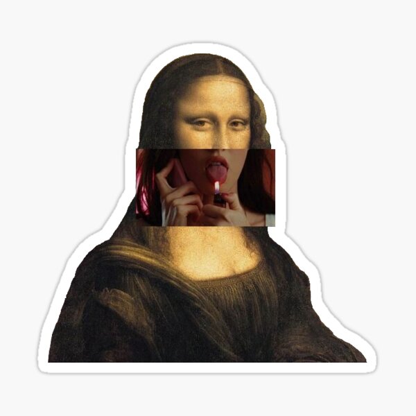 Supreme mona lisa store sticker