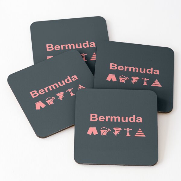 Item preview, Bermuda Pink Icons Dark Color designed and sold by TinyStarAmerica.