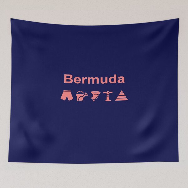 Item preview, Bermuda Pink Icons Dark Color designed and sold by TinyStarAmerica.