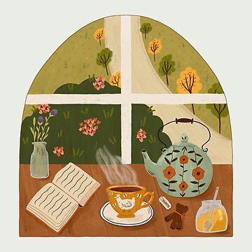 Artwork thumbnail, Tea Time by the Window by ohjessmarie