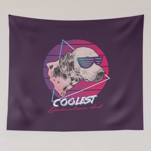 Item preview, Retro Vaporwave Dalmatian Dad Art designed and sold by MrEddie10.