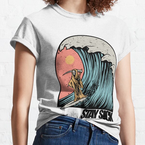 Grateful Dead California Surf Shirt Skeleton Surfer Tee 