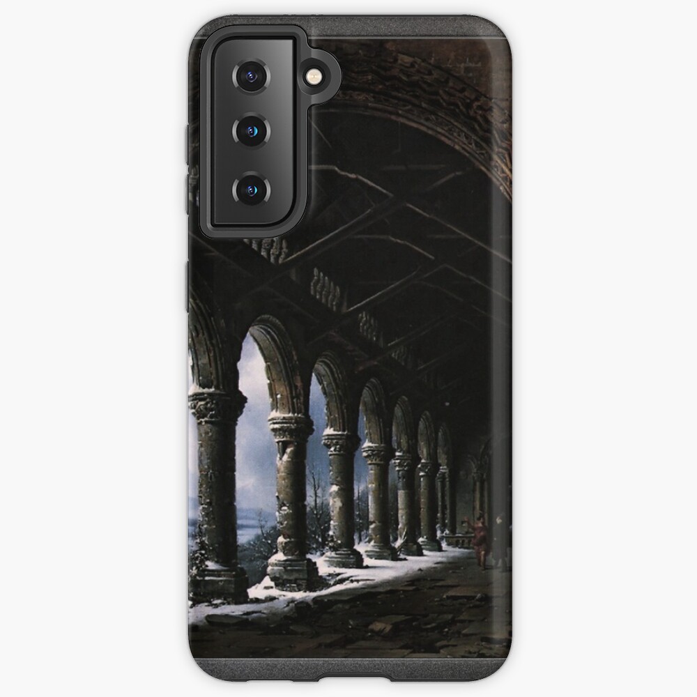 A Ruined Gothic Colonnade by Louis Daguerre Old Masters Prints Samsung Case