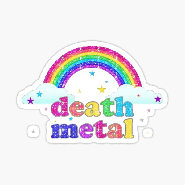 Rainbow Death Metal Sticker
