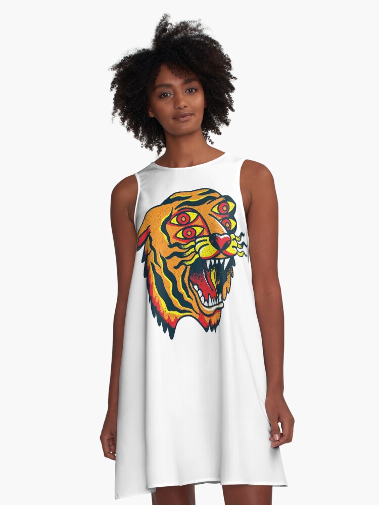 Tiger Streetwear Tiger Shirt Tiger Men Womens Streetwear Clothing Hipster Trendy Tumblr Tiger Dress A Line Dress By Rmorra Redbubble