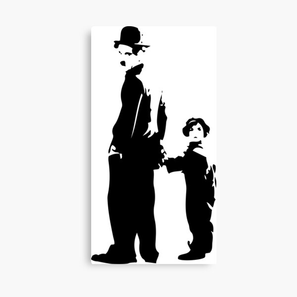 Charlie Chaplin - The Kid 1921 - Obra de arte para la pared, pósters, impresiones, camisetas, bolsos, hombres, mujeres, niños Lienzo